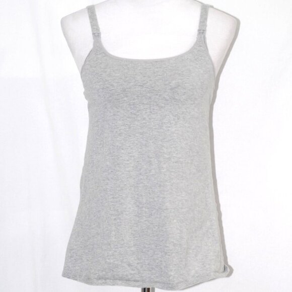 Maternity Camisole Built in Bra Shelf Easy Open Front GUC Womens Medium - Picture 1 of 3